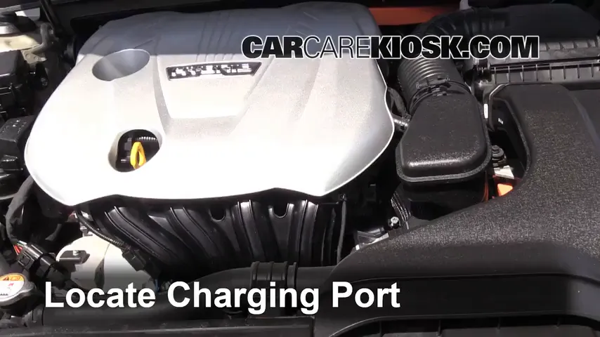 2012 Kia Optima Hybrid 2.4L 4 Cyl. Climatisation Ajouter du réfrigérant